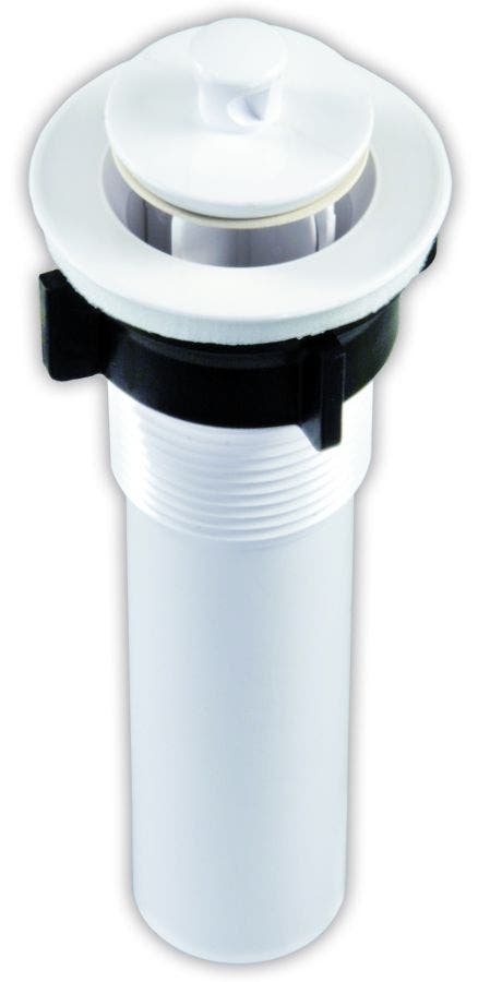 Jr Products 95215 Sink Strainer With Pop-Up Stopper - White   Sink Strainer;