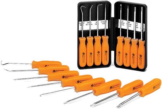 Performance Tool W941 8-Piece Specialty Pick/Driver Set   Hook And Pick Tool