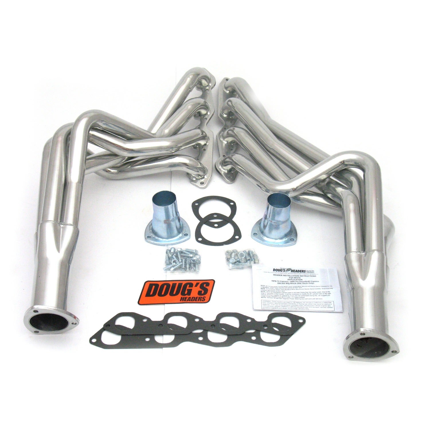 Doug's Headers D316 1-7/8" 4-Tube Full Length Metallic Ceramic Coated Exhaust