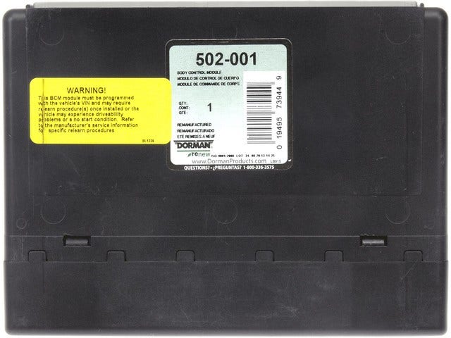 Dorman - Oe Solutions Body Control Module P/N:502-001  Body Control Module P/N: