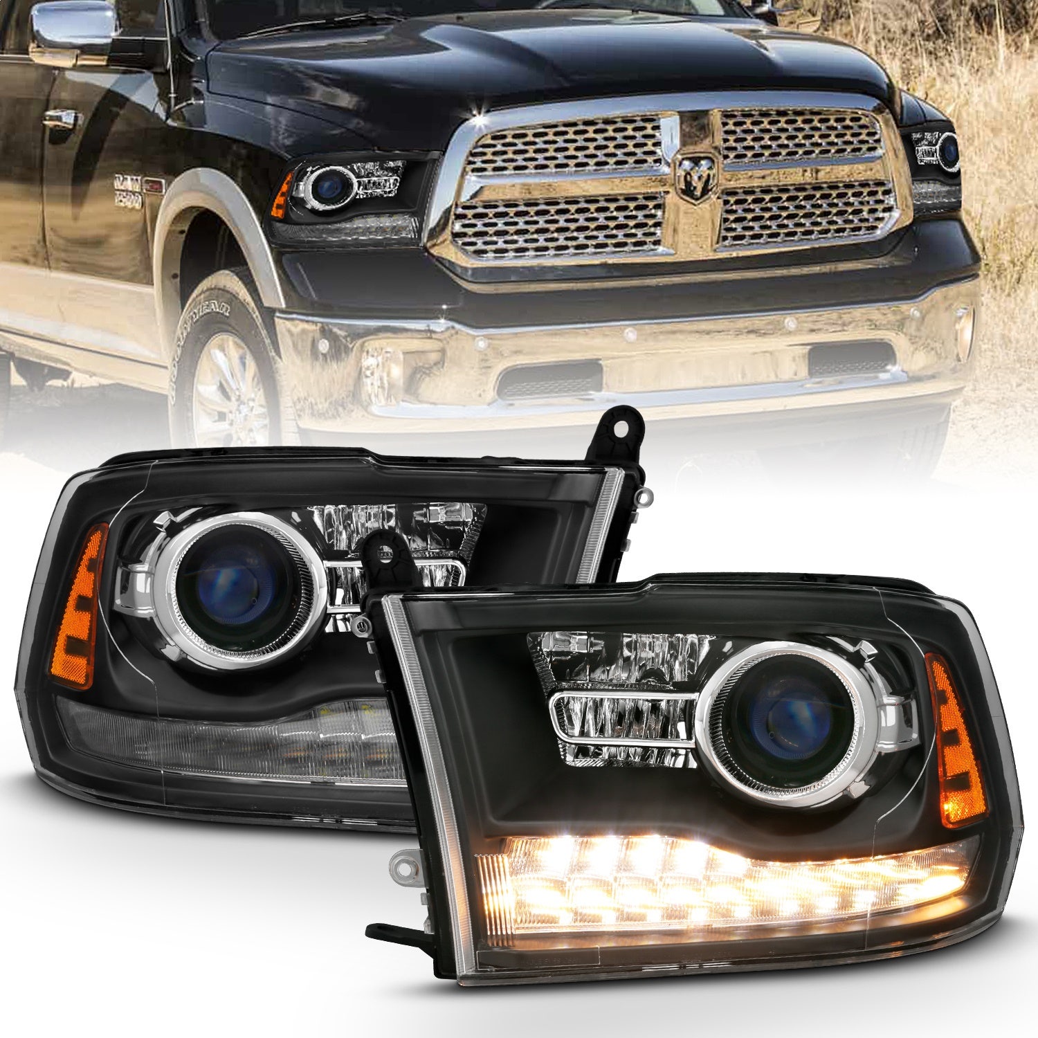 Anzo Usa 111489 Projector Headlight Set W/Halo   Projector Headlight Set W/Halo