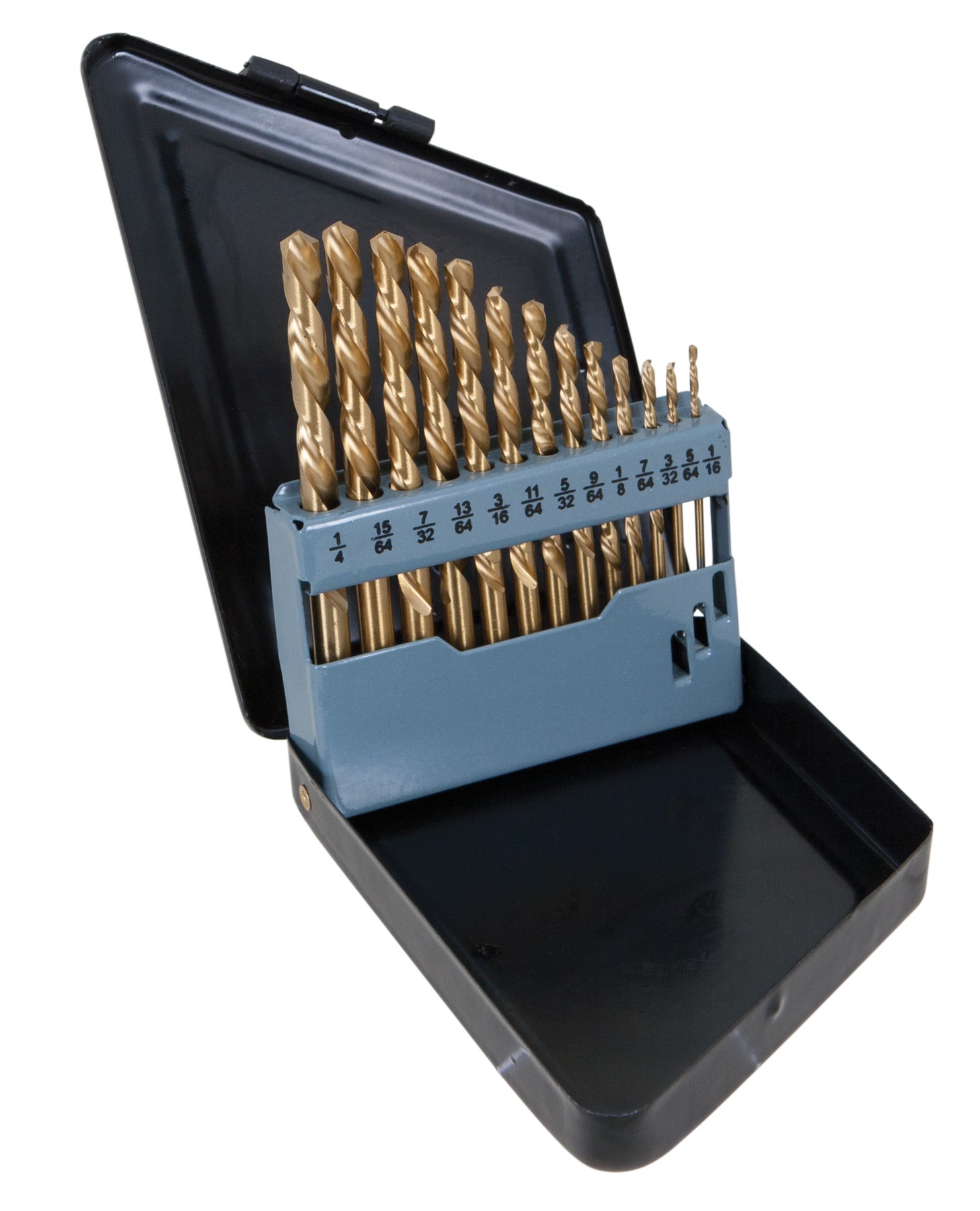 Performance Tool W9011 13Pc Left Hand Drill Bit Set, With Titanium Nitride