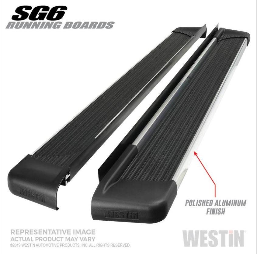 Westin Polished Sg6 Running Boards Polished Aluminum Running Board 89.5 Inches