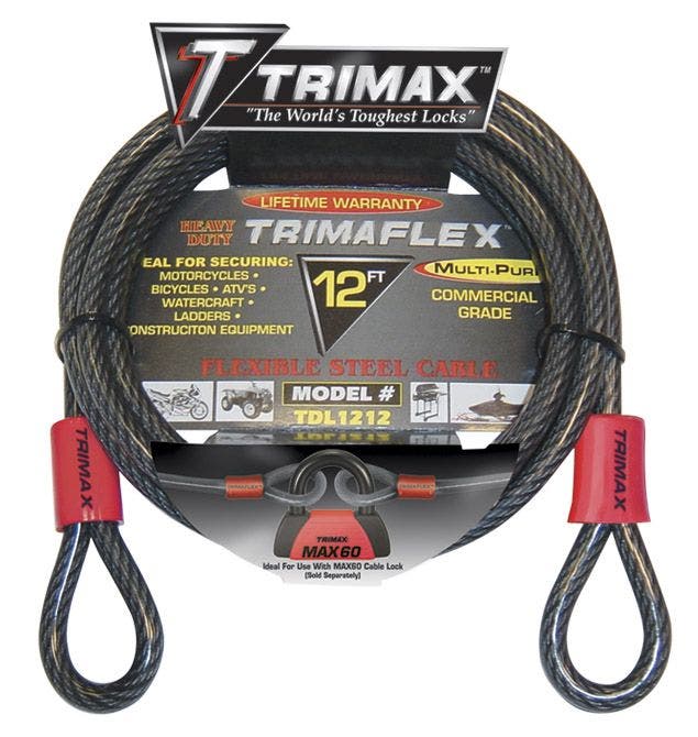 Trimax Tdl1212 Trimaflex Dual Loop Multi-Use Cable (12 Ft Long X 12Mm) Security