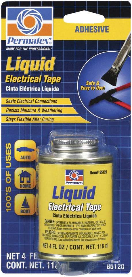 Permatex 85120 Liquid Electrical Tape, 4 Oz   Liquid Electrical Tape, 4 Oz