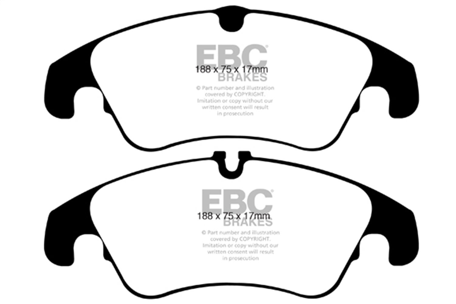 Ebc Brakes Dp41986r Yellowstuff Street And Track Brake Pads   Yellowstuff Street
