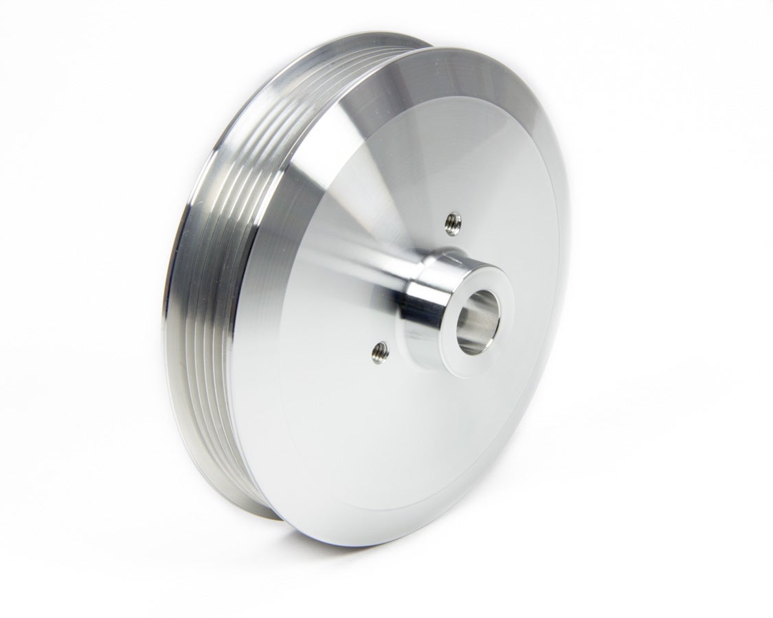 March Performance 624 Clear Powder Coated Billet Aluminum 6-Rib Power Steering