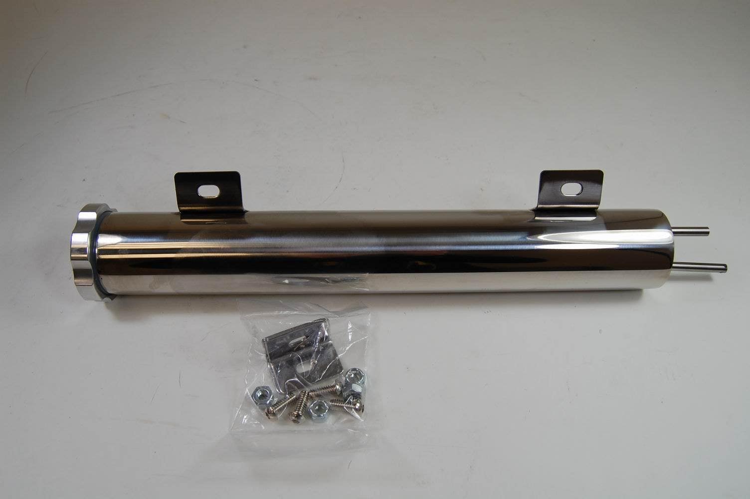 Racing Power Company R6072x 13" Polished Stainless Overflow Tank   13  Polished