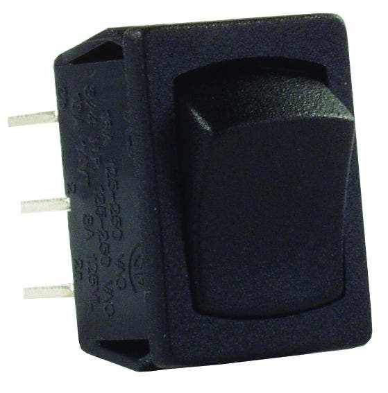 Jr Products 12805 Black Dpdt Mini On/On Switch   Multi Purpose Switch; Type -