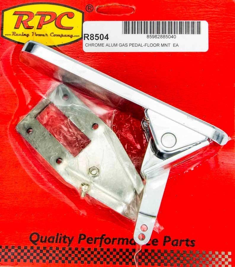 Racing Power Company R8504 Chrome Floor Mount Gas Pedal   Chrome Floor Mount Gas