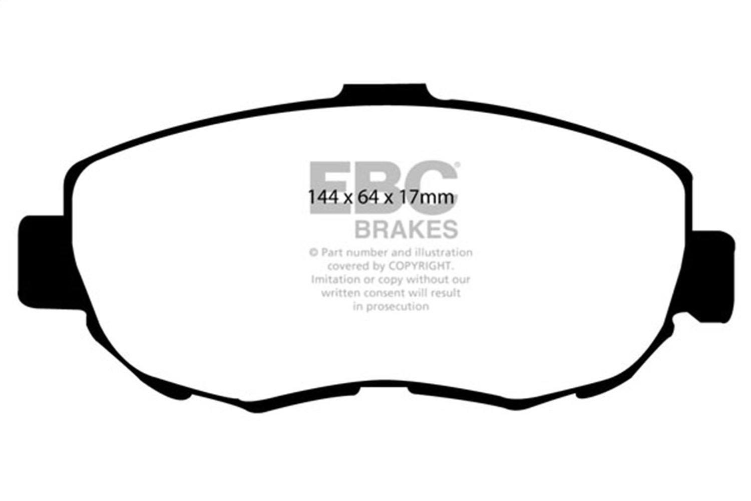 Ebc Brakes Dp41223r Yellowstuff Street And Track Brake Pads   Yellowstuff Street