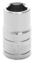 Performance Tool W32214 1/2 Dr 14Mm 6Point Socket, 1 Pack   1/2 Dr 14Mm 6Point
