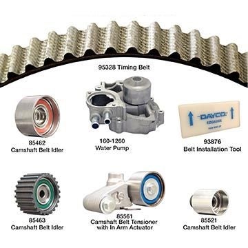 Dayco Engine Timing Belt Kit With Water Pump P/N:Wp328k1b  Engine Timing Belt