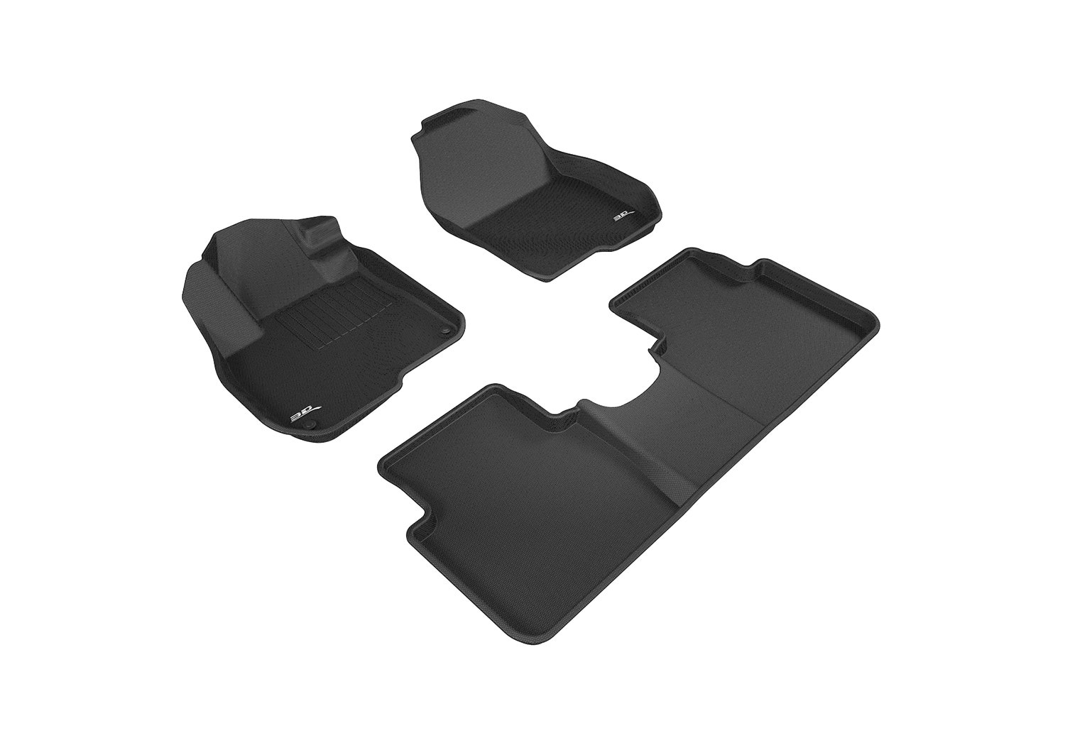 3D Kagu Floor Mat 2 Row Set Black 3D Kagu Floor Mat 2 Row Set Black