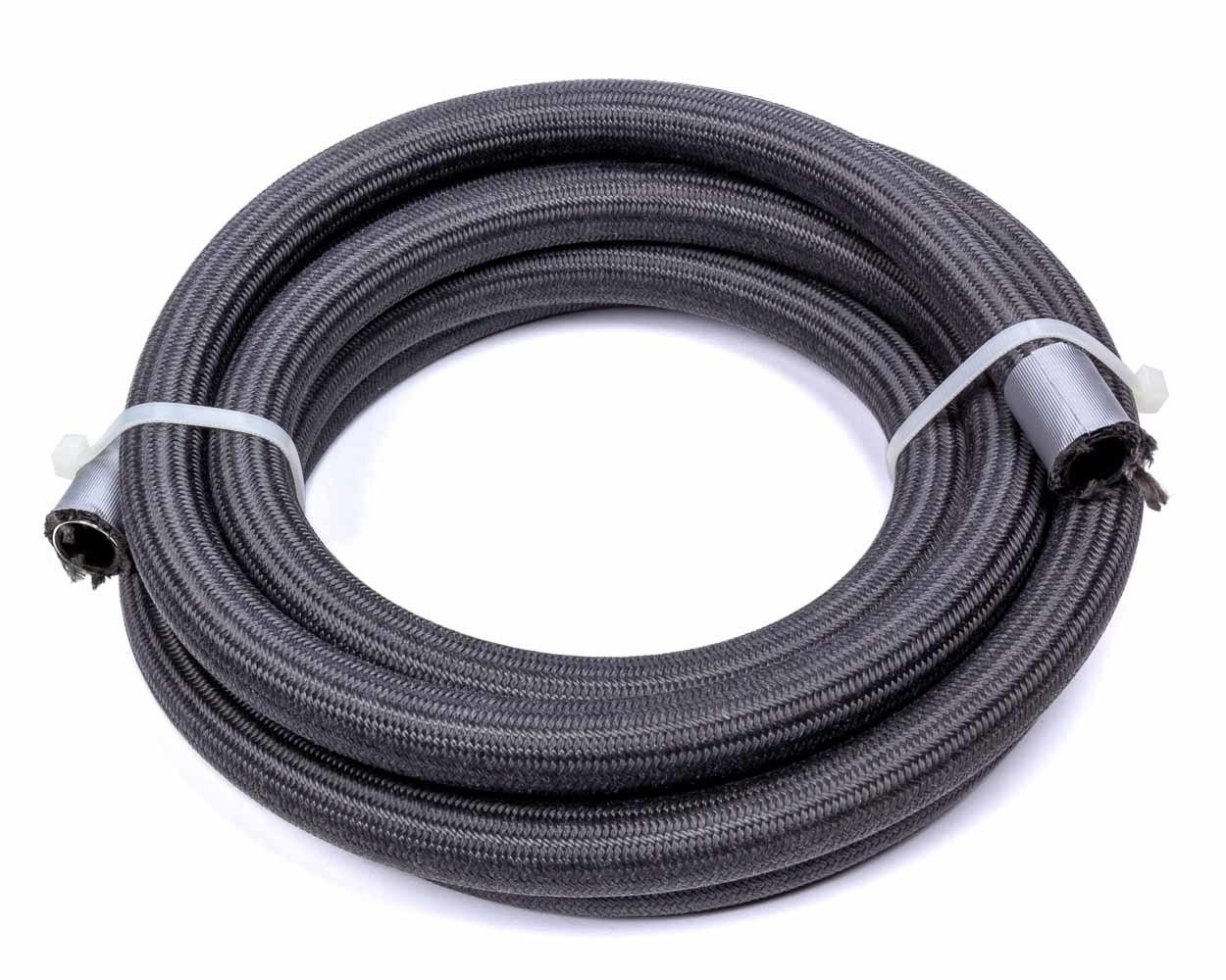 Hose, 8 An, 3 Ft, Braided Fire Retardant Fabric, Wire Reinforced, Ptfe, Black,