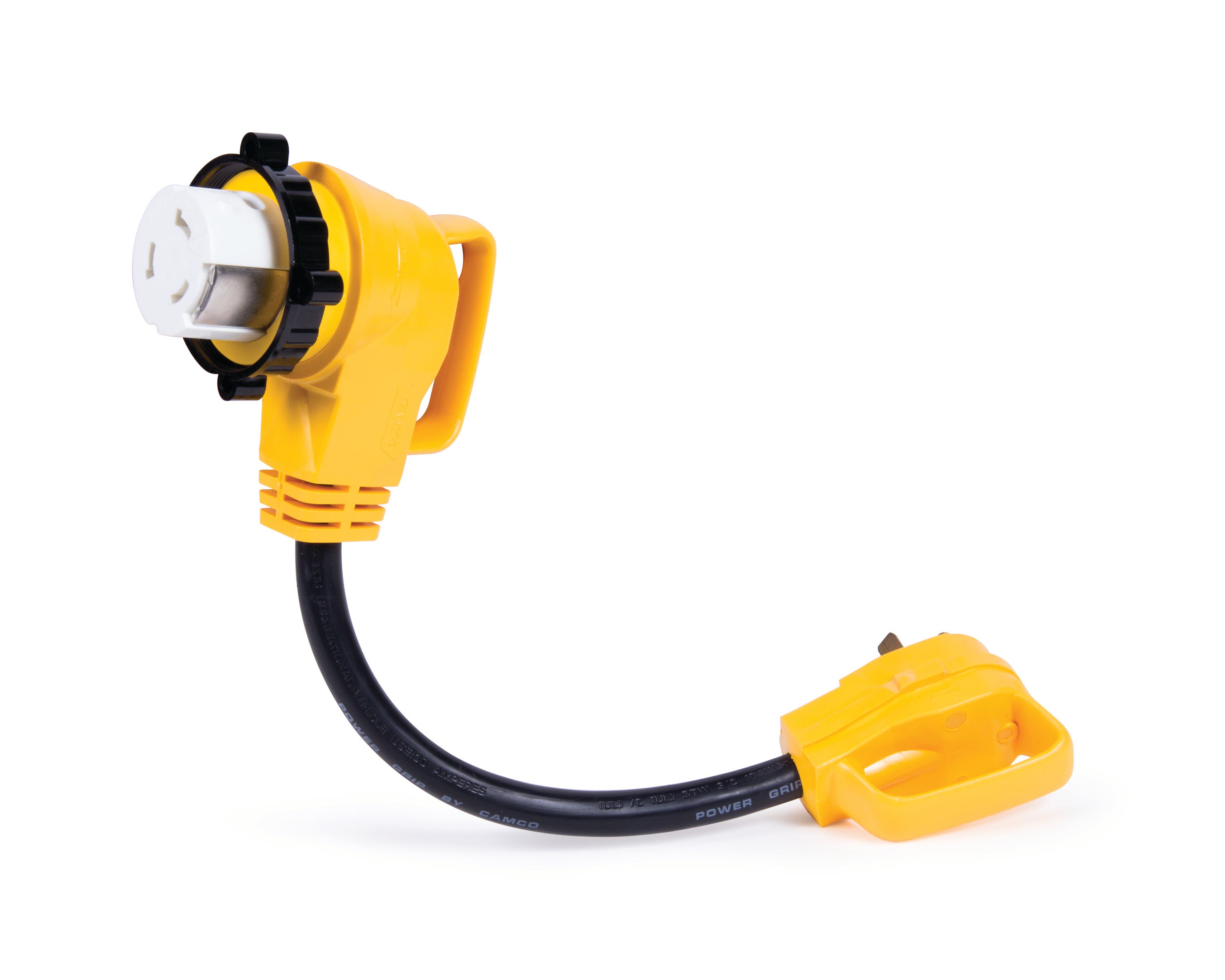 Camco Powergrip 18" 90 Degree Locking Electrical Adapter -90 Degree Head Design