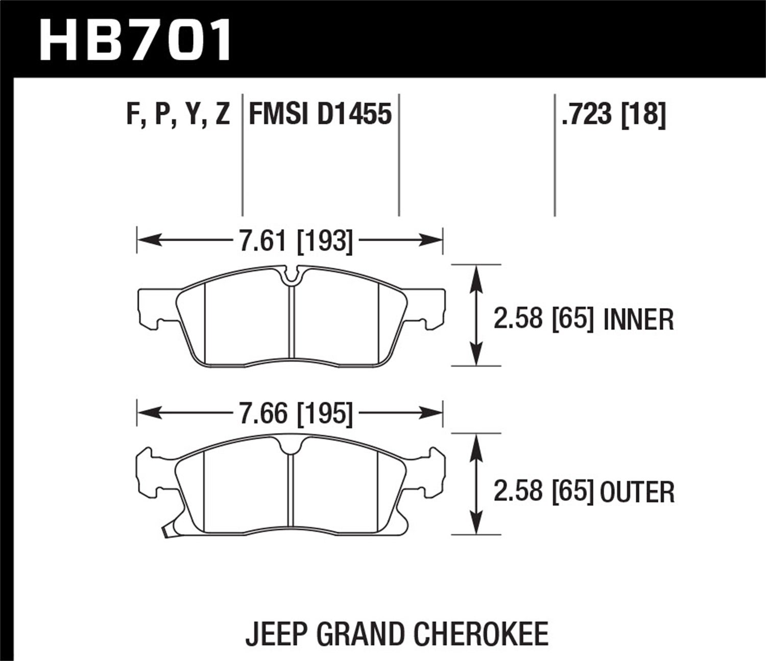 Hawk Performance Hb701p.723 Superduty Disc Brake Pad   Superduty Disc Brake Pad