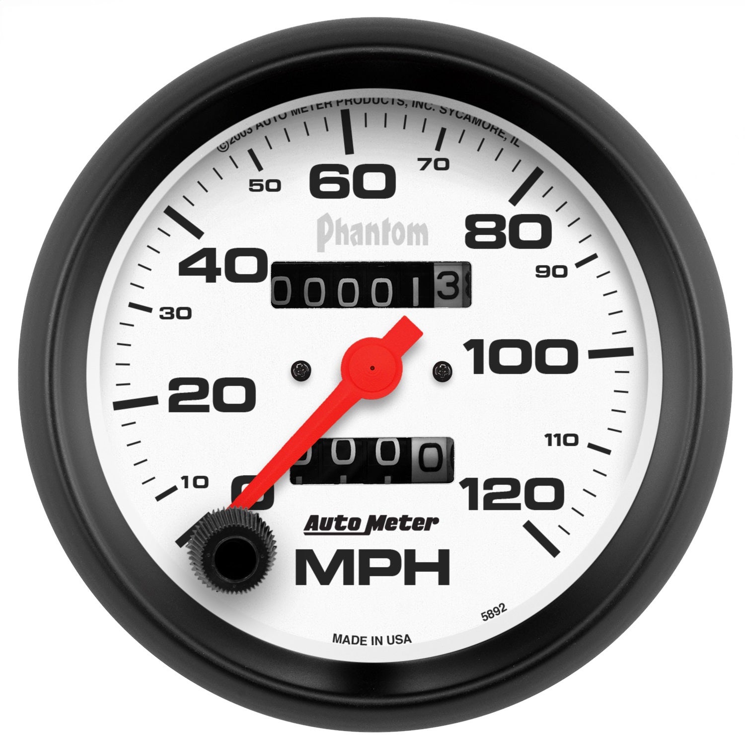 Autometer 5892 Phantom In-Dash Mechanical Speedometer Auto Meter Products 5876