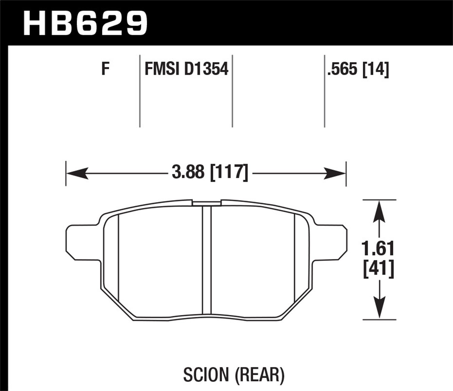 Hawk Performance Hb629b.565 Hps 5.0 Disc Brake Pad   Hps 5.0 Disc Brake Pad