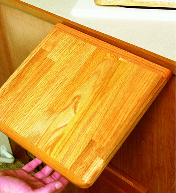 Camco Oak Accents Rv Counter Top Extension - Securely Mounts To Your Existing