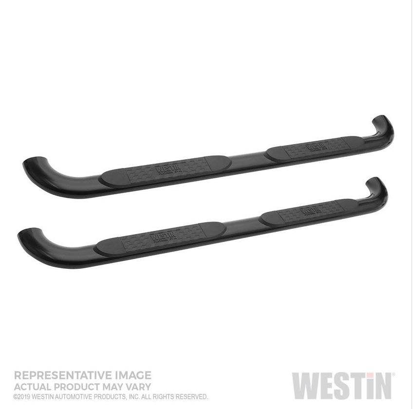 Westin 21-4125 Black Platinum 4 Oval Nerf Step Bars Silverado/Sierra 1500 Double