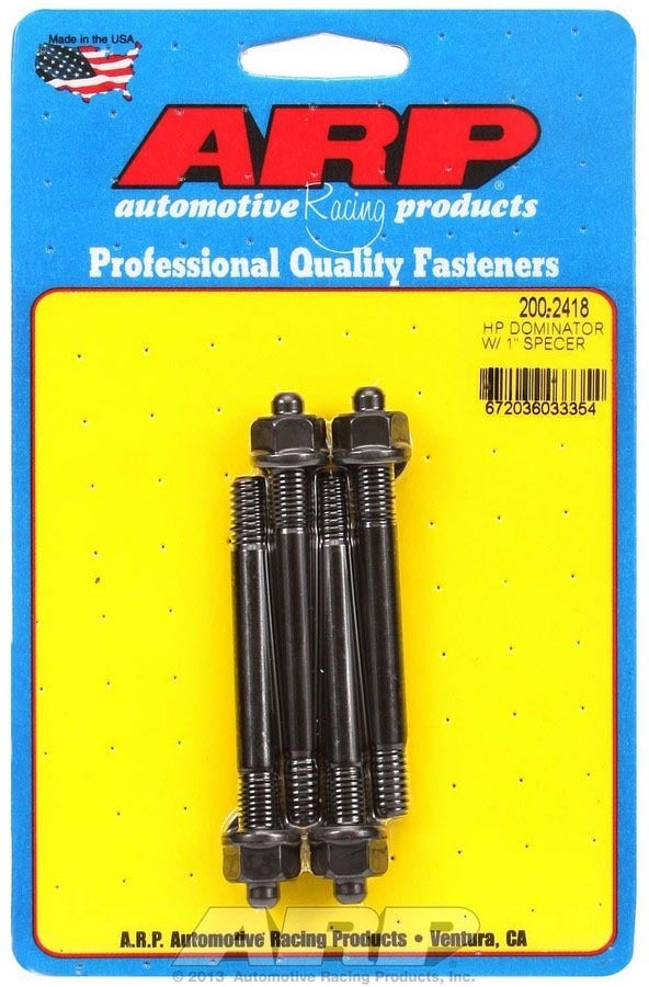 Arp 200-2418 Black Oxide 5/16" Thread 3.200" Oal Carburetor Stud With 1" Spacer