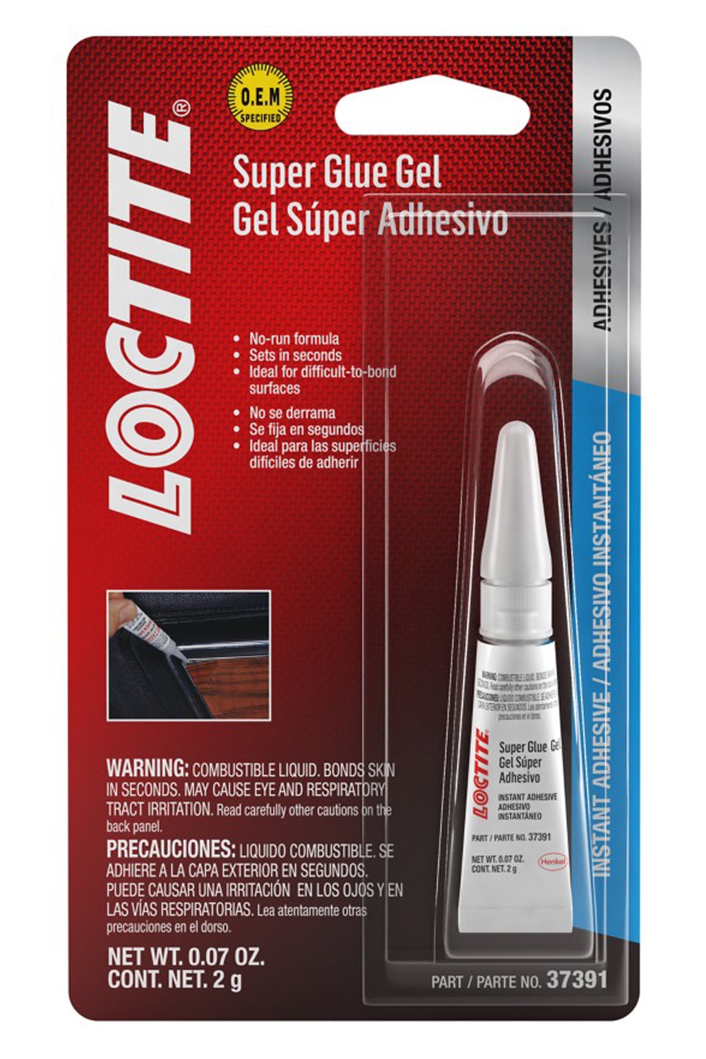 Loctite 37391 Quick Gel Instant Adhesive Super Glue Tube, 2-Gram  37391 Quick
