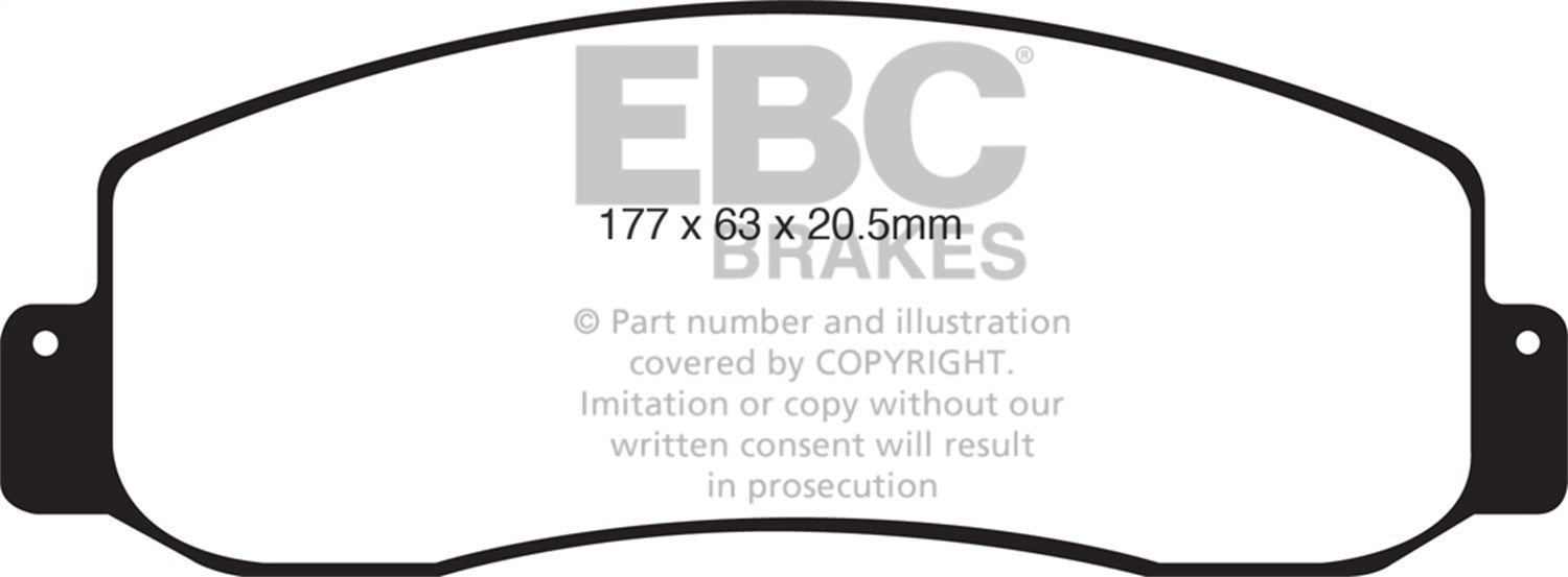 Ebc Brakes Ed91777 Truck/Suv Extra Duty Brake Pads   Truck/Suv Extra Duty Brake