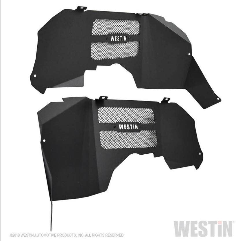 Westin Textured Black Inner Fenders - Front Wrangler Jl 2018-2019  Textured
