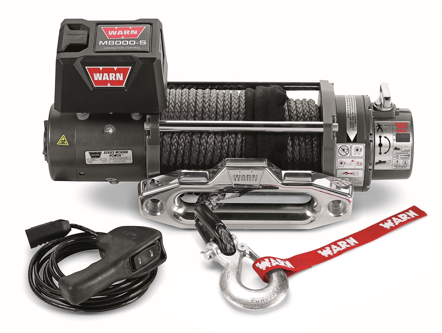 Warn 87800 M8000-S Self-Recovery Winch  Industries  Winch M8000 Series; Max Amp