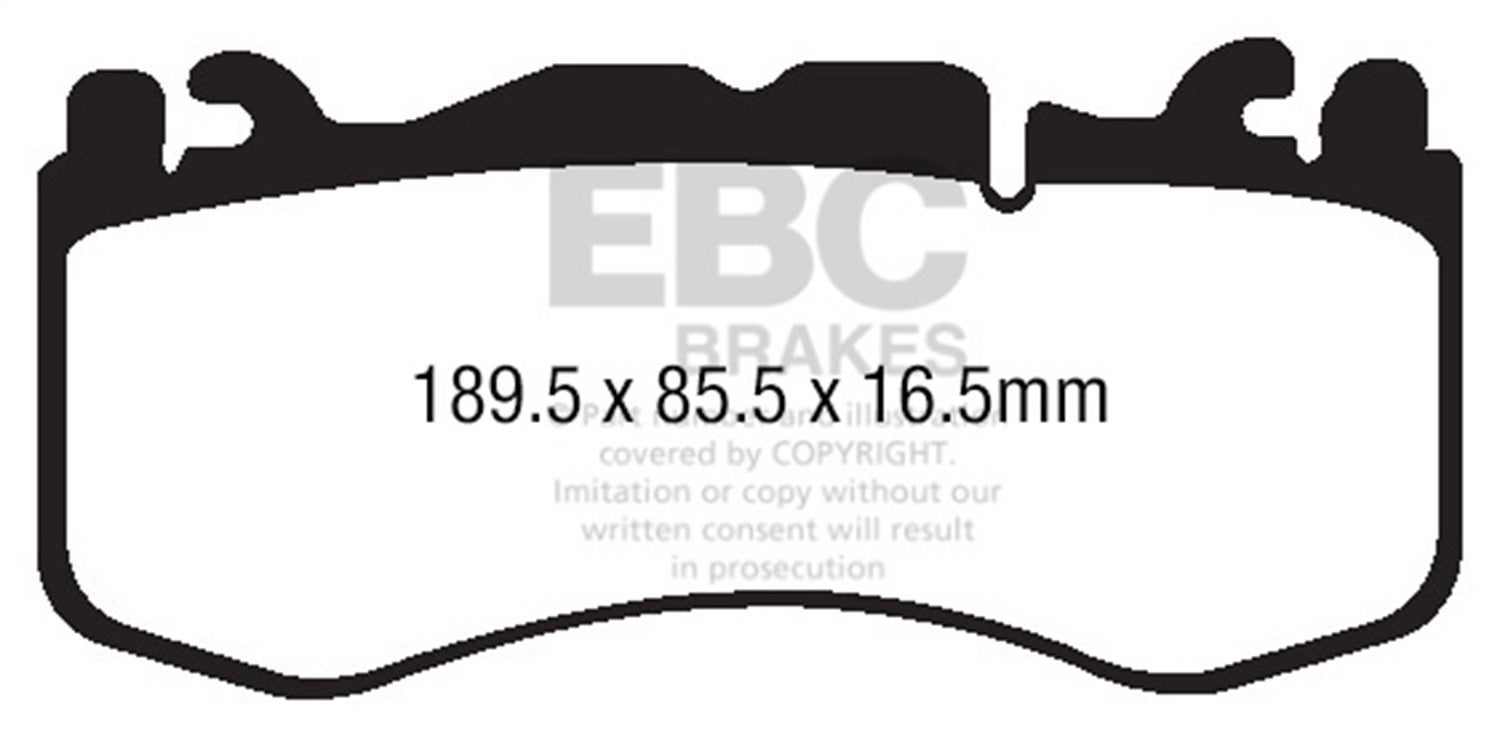 Ebc Brakes Dp42174r Yellowstuff Street And Track Brake Pads   Yellowstuff Street