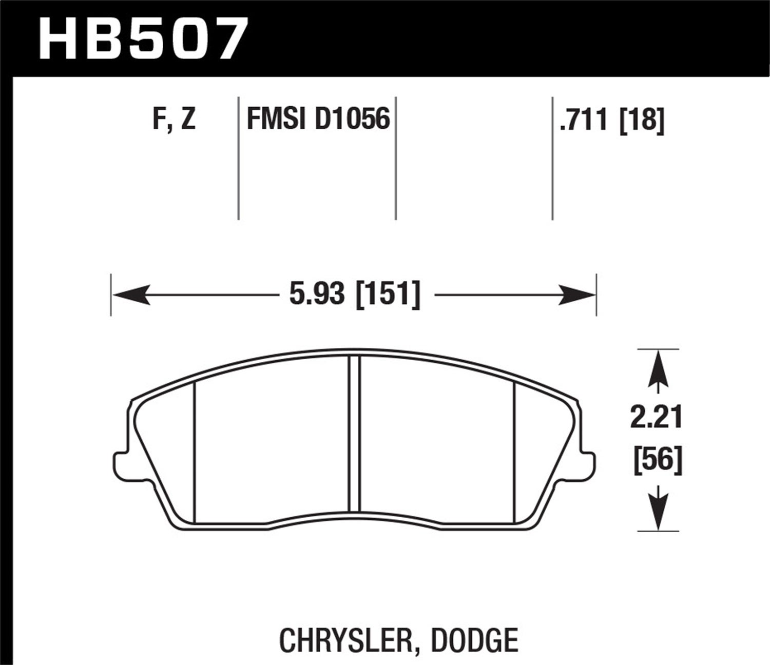 Hawk Performance Hb507z.711 Performance Ceramic Disc Brake Pad   Performance