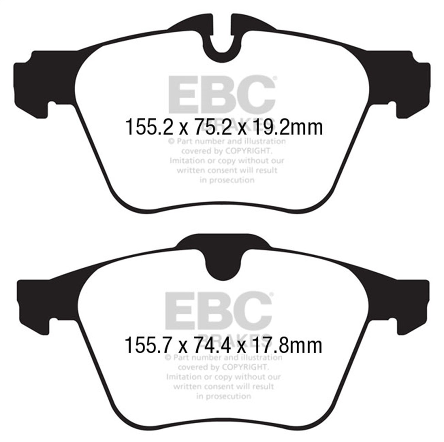 Ebc Brakes Dp32189c Redstuff Ceramic Low Dust Brake Pads Fits 14-21 F-Type