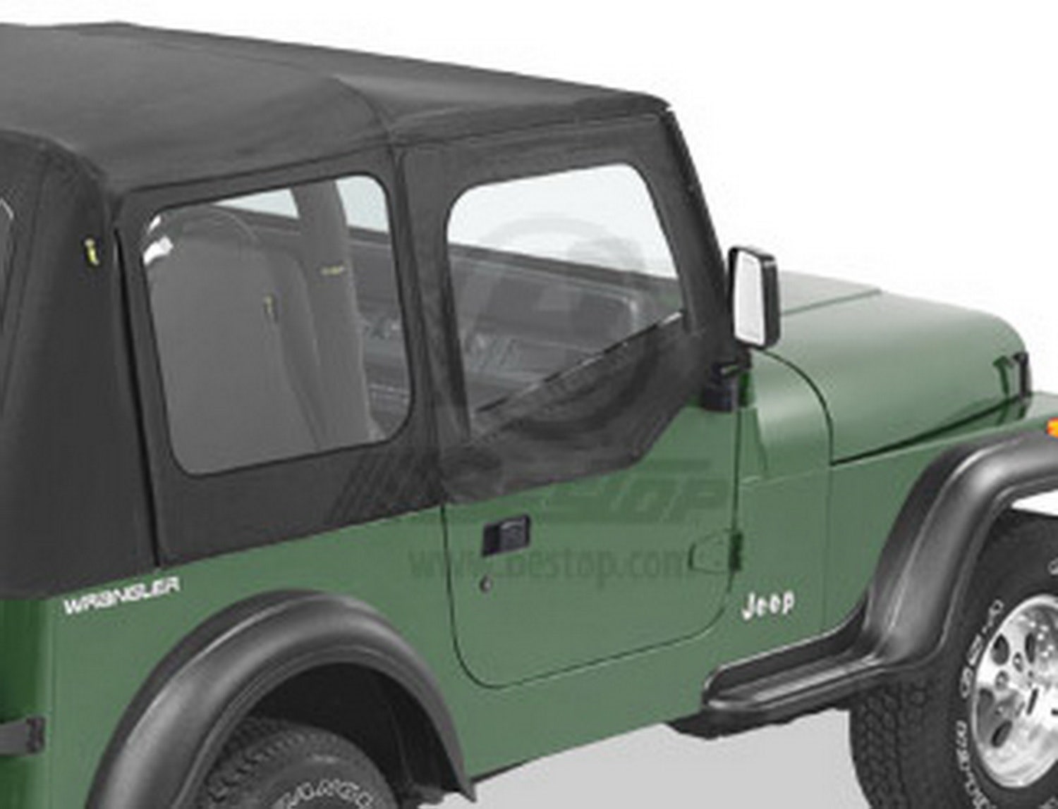 Bestop 53120-15 Black Denim Fabric Replacement Upper Door Skin Set For 88-95