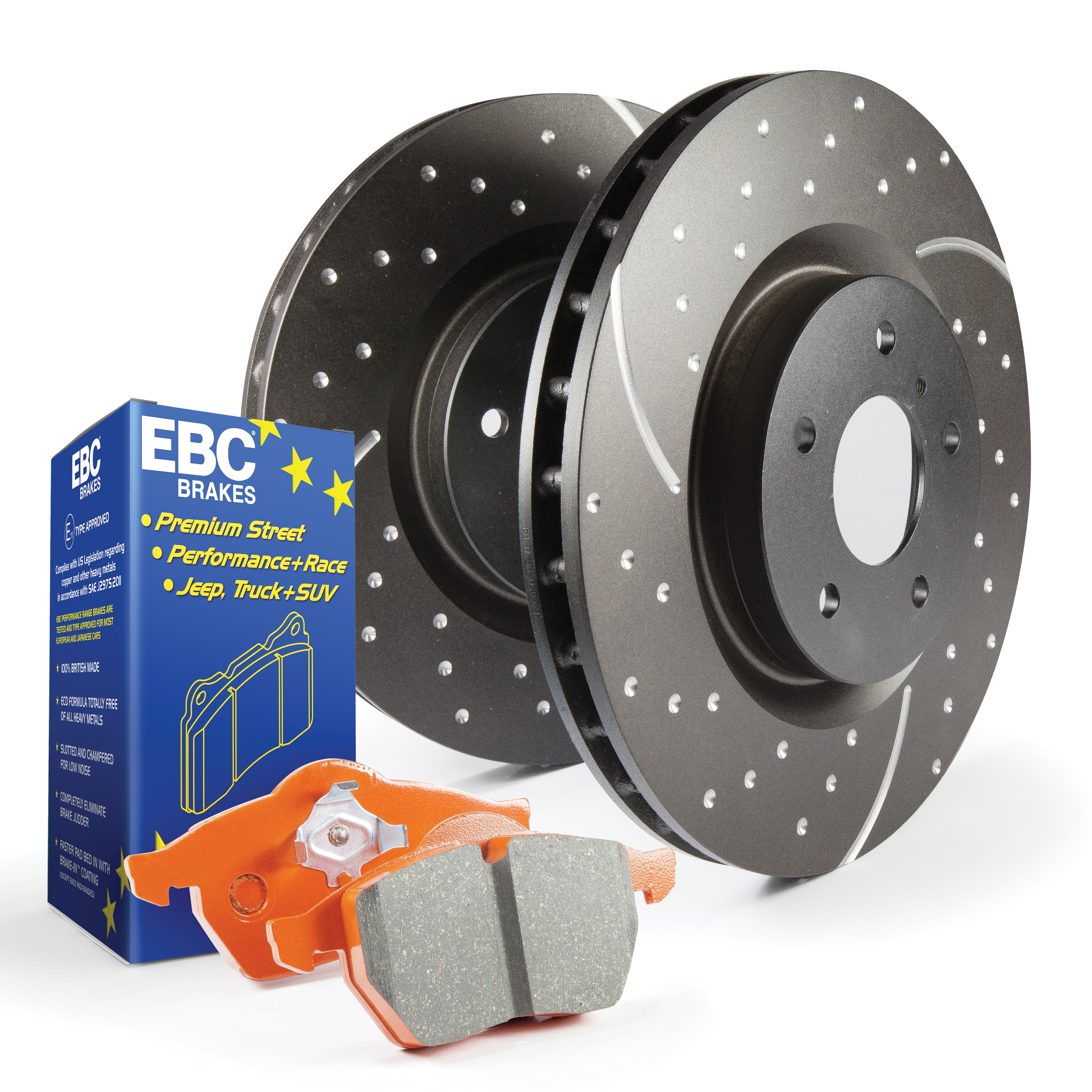 Ebc Brakes S8kr1032 S8 Kits Orangestuff And Gd Rotors   S8 Kits Orangestuff And