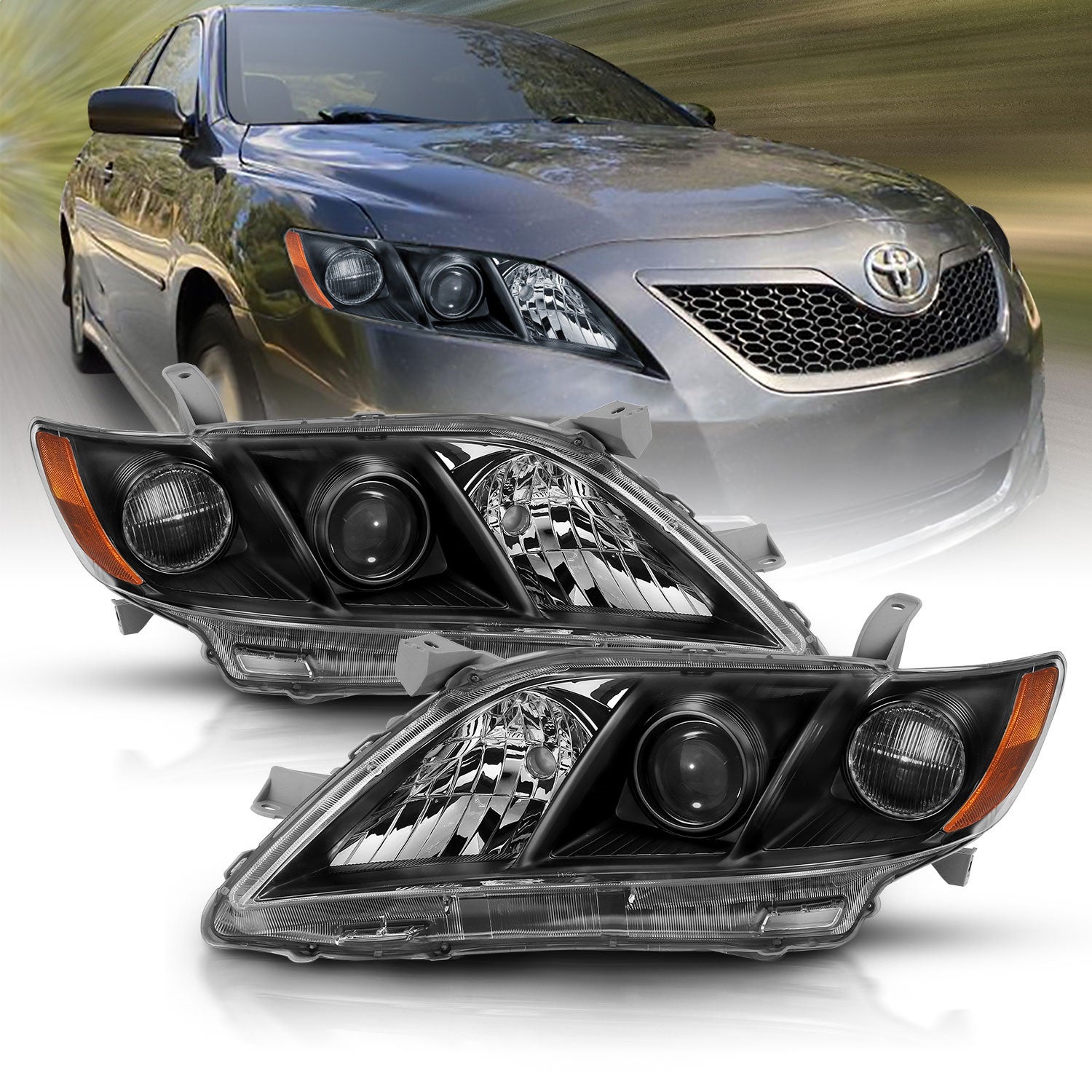 Anzo Usa 121539 Projector Headlight Set Fits 07-09 Camry   Projector Headlight