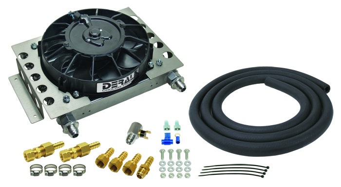 Derale 15950 Atomic Cool Remote Transmission Cooler Kit  15850 Fluid Cooler