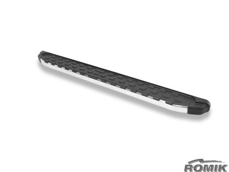Romik 52392418-5.5" Rec Series Black Running Boards With Polished Trim Romik