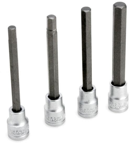 Performance Tool W86022 4Pc 3/8" Drive Long Brake Caliper Metric Bit Set   4Pc