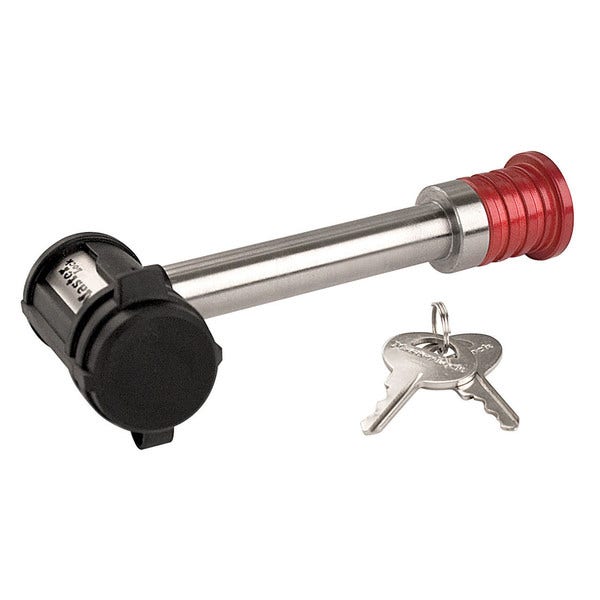 Master Lock Receiver Lock, Stainless Steel Barbell Receiver Lock, Fits 5/8 In.