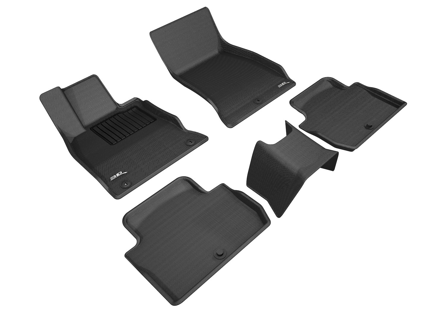 3D Kagu Floor Mat 2 Row Set Black 3D Kagu Floor Mat 2 Row Set Black