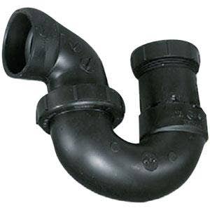 Lasalle Bristol Plastic P-Trap Hub, 2"   Sink Trap; Color - Black, Inlet Size -