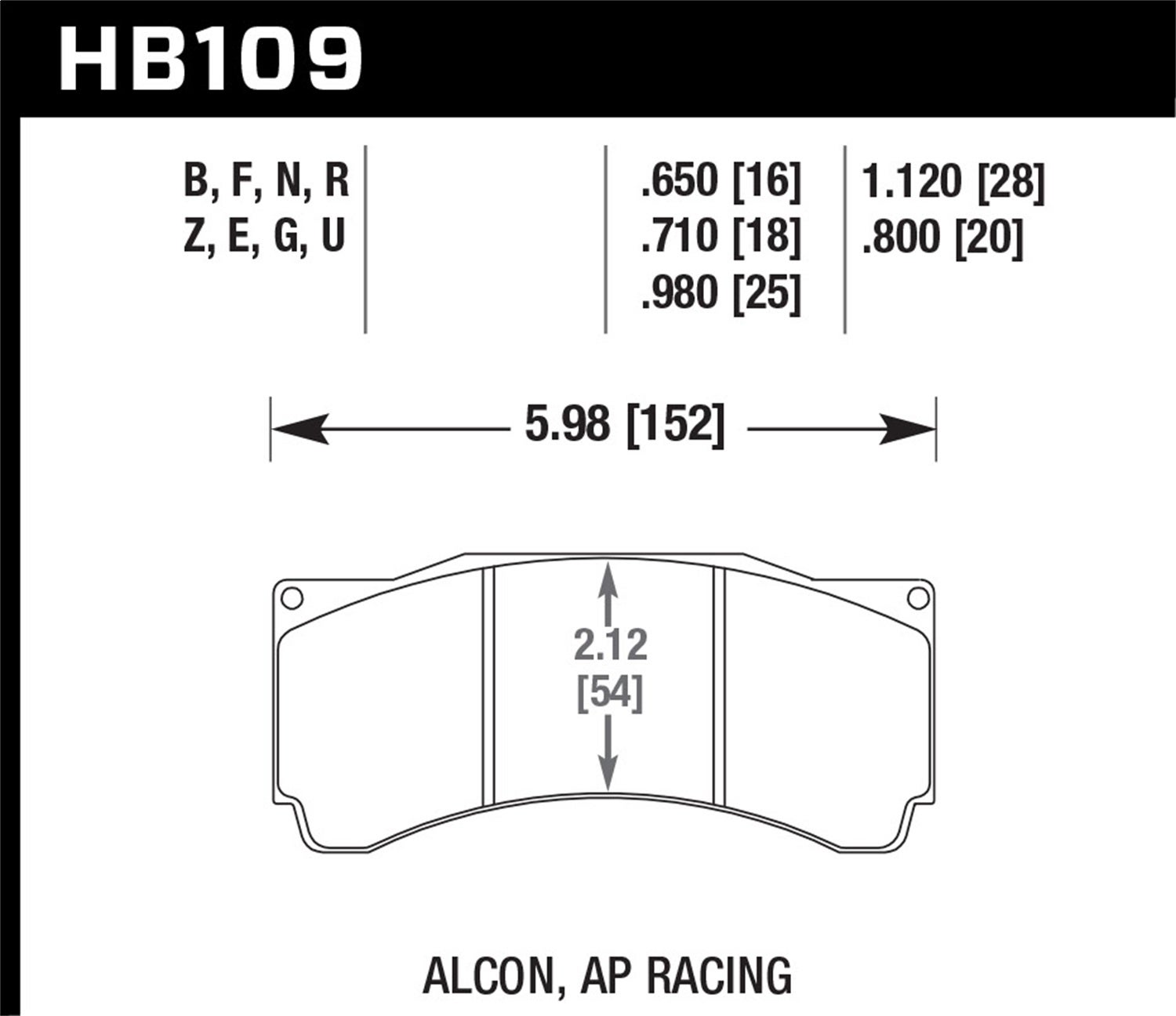 Hawk Performance Hb109u.710 Dtc-70 Disc Brake Pad   Dtc-70 Disc Brake Pad