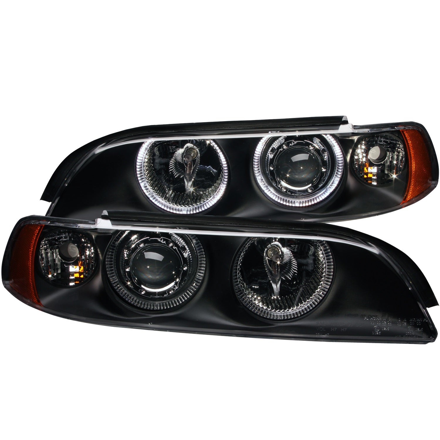 Anzo Usa 121017 Projector Headlight Set W/Halo Fits 97-01 525I 528I 530I 540I
