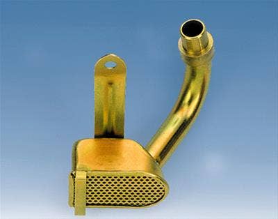 Milodon 18301 Gold Zinc Plated Low Profile Oil Pan Pickup For Big Block Chevy