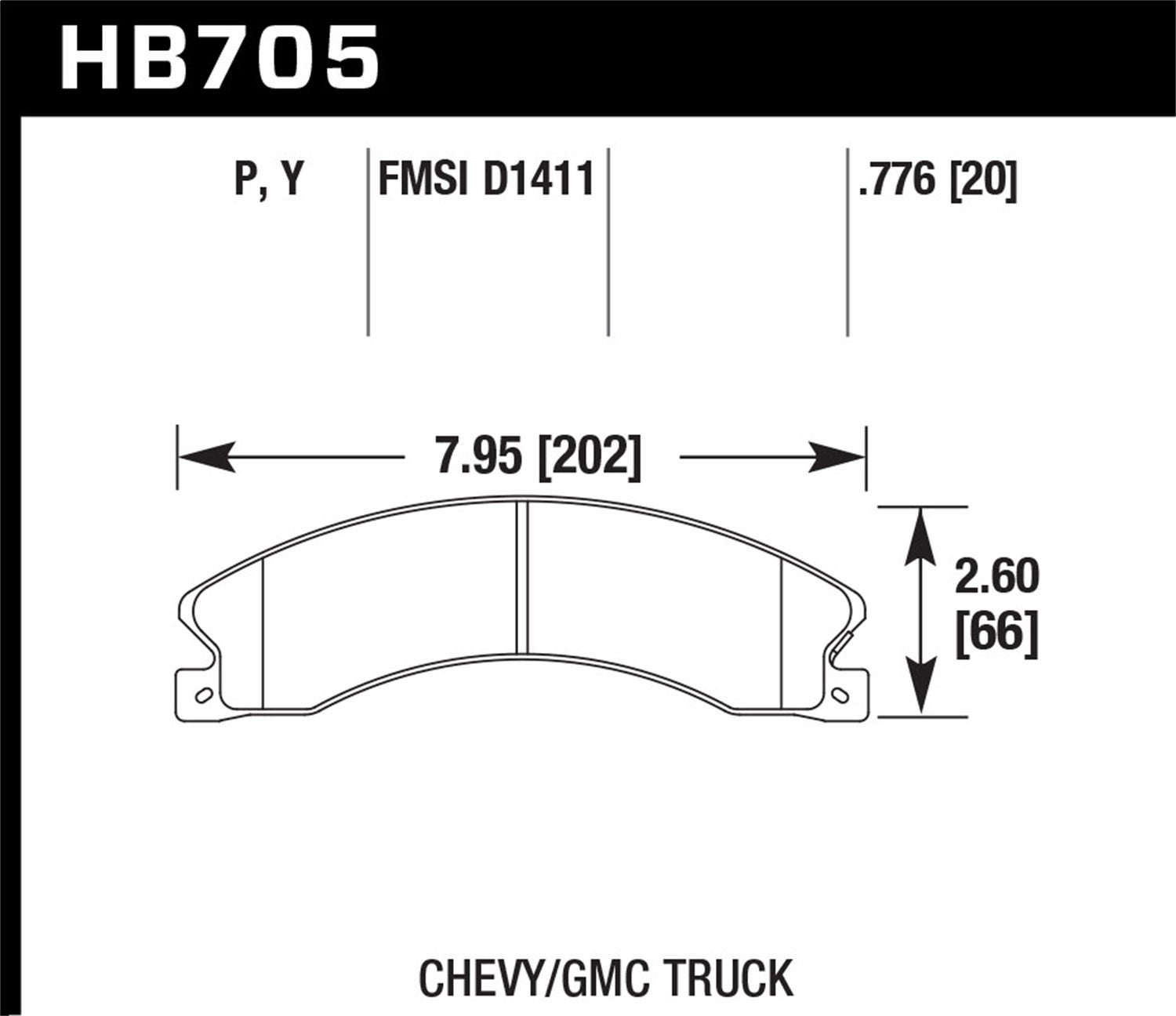 Hawk Performance Hb705y.776 Lts Disc Brake Pad   Lts Disc Brake Pad