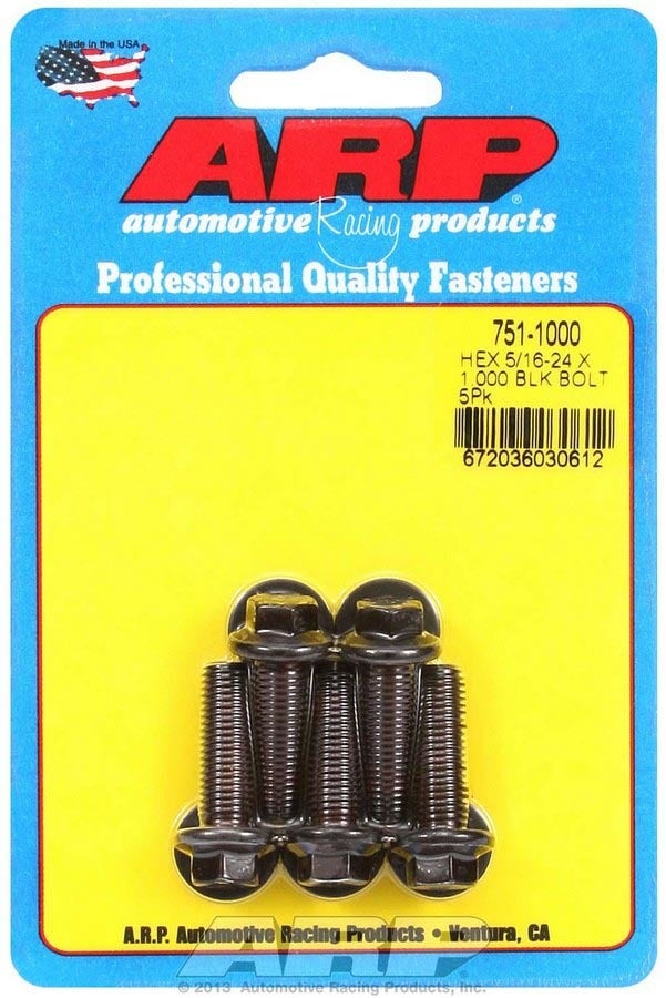 Arp 751-1000 Black Oxide 5/16-24" Fine Rh Thread 1.000" Uhl 6-Point Bolt With