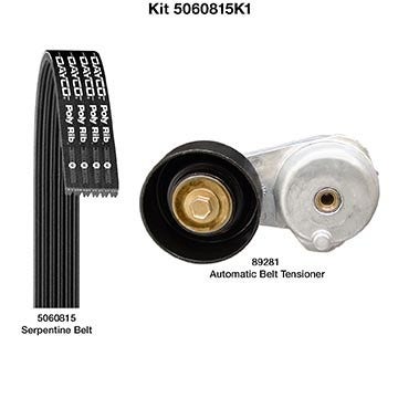 Dayco Serpentine Belt Drive Component Kit P/N:5060815K1  Serpentine Belt Drive