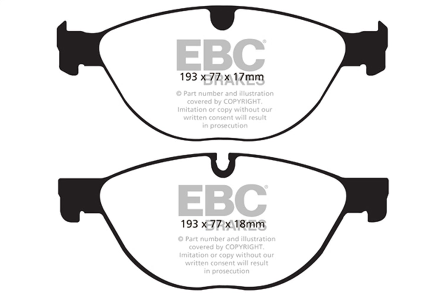 Ebc Brakes Dp42076r Yellowstuff Street And Track Brake Pads   Yellowstuff Street