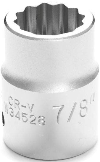Performance Tool W34528 3/4" Drive 12-Point Sae Standard Socket, 7/8"   3/4